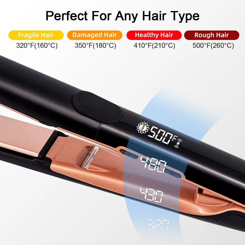 RUCHA Hair Straightener 500F High Temperature Professional PTC Ceramics Plate Treatment Plasma Ion Hair Flat Irons