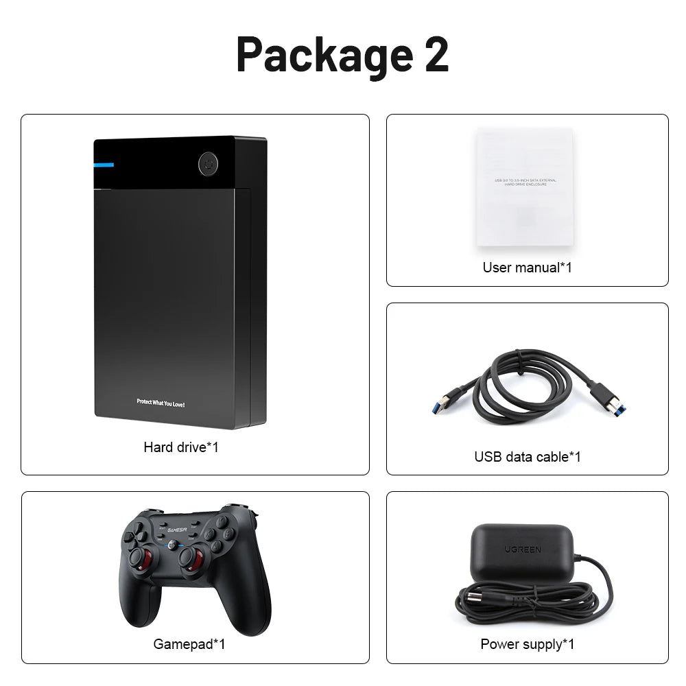 New Video Game Console Hyperspin Gaming HDD With 40000+ Retro Games For PS4/PS3/PS2/DC/SS/MAME/WII/WIIU Portable HDD PC/Laptop