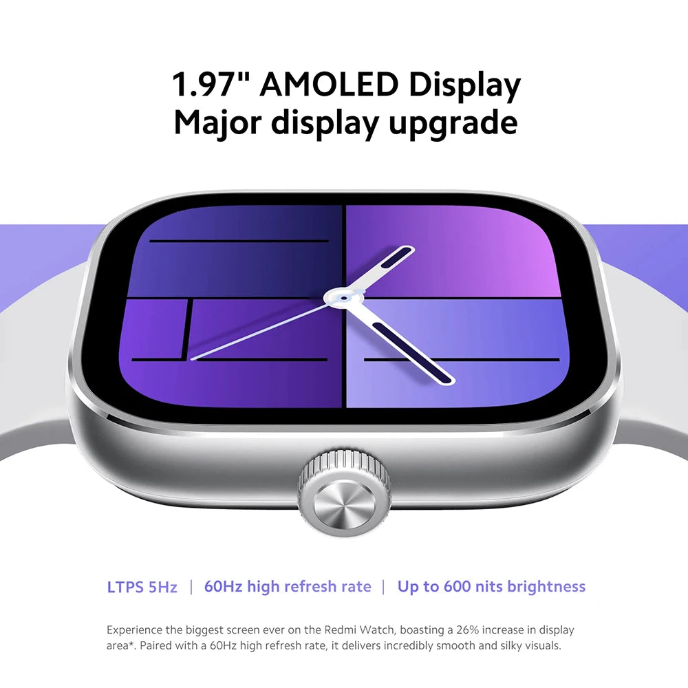 Global Version Redmi Watch 4 Ultra Large 1.97&#39;&#39; AMOLED Display GPS GNSS Smartwatch Bluetooth Phone Call Smart Sleep Monitoring