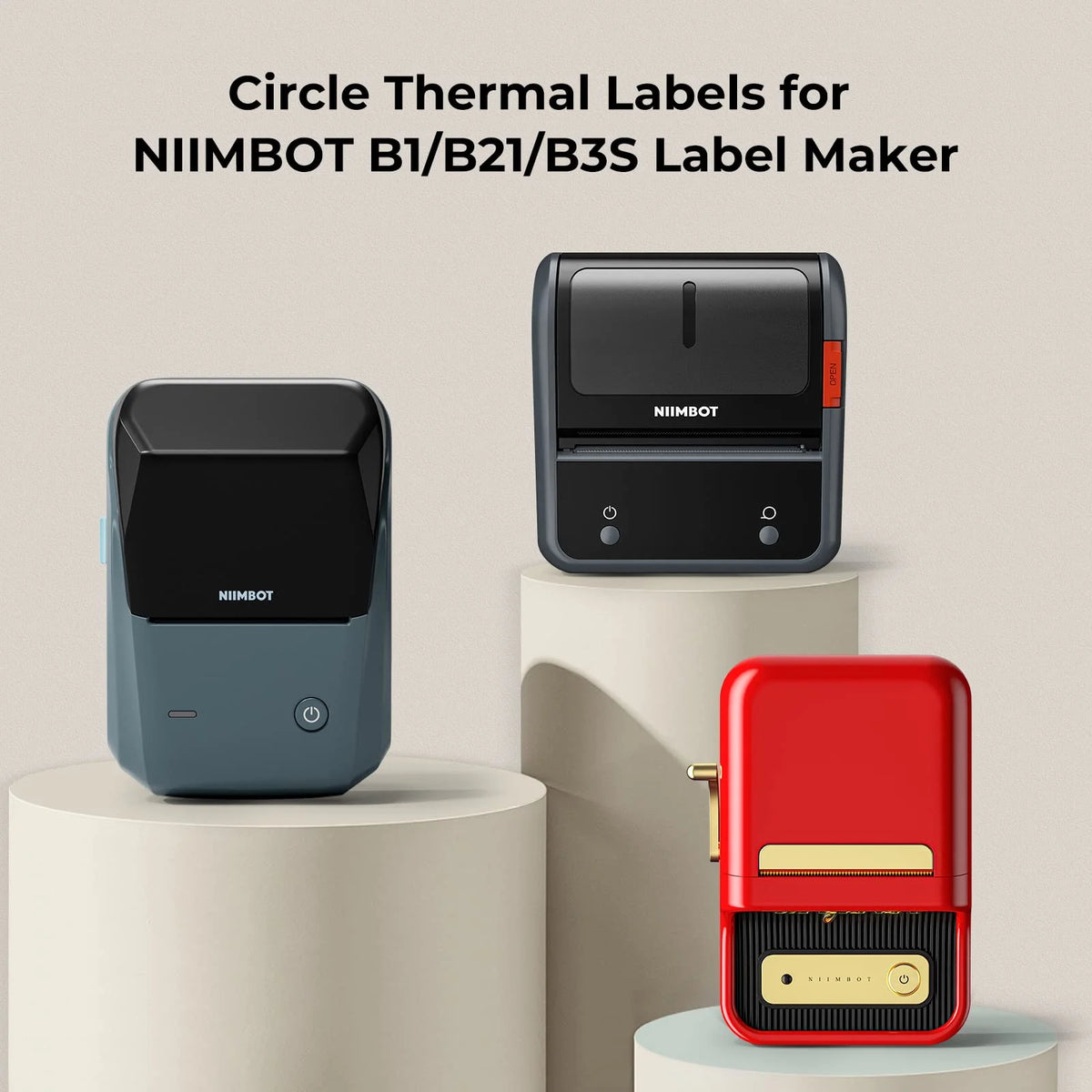 【Buy 2 get 10% off】Niimbot B21 B3S B1 B203 Sticker Thermal Label Paper 1-5 Roll Adhesive Mini Bluetooth Printer Price Tag Labels - Stereotech