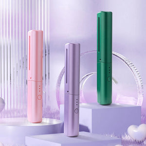 Professional Wireless Hair Straightener Curler Comb Lazy Hair Hot Comb USB Rechargeable Straightening Brush Hair Styling Tools - Stereotech