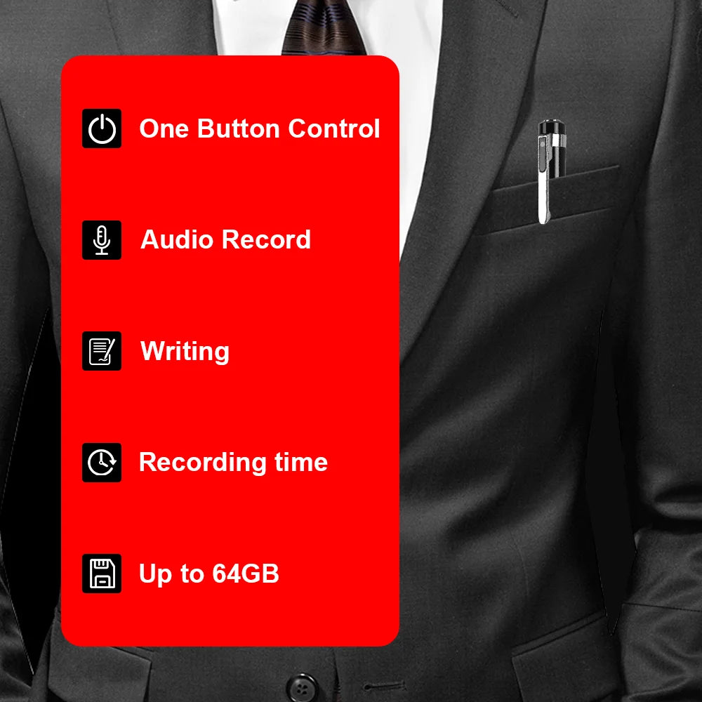 portable  Digital Voice Recorder Pen Professional Audio Recording Rechargeable Sound Dictaphone Long Time Record Device Mp3 Play