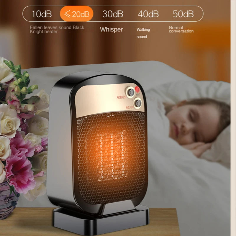 110V&amp;220V Portable Electric Heater 1200W Desktop Fan Heater PTC Heating Warm Air Blower Home Office Warmer Machine for Winter