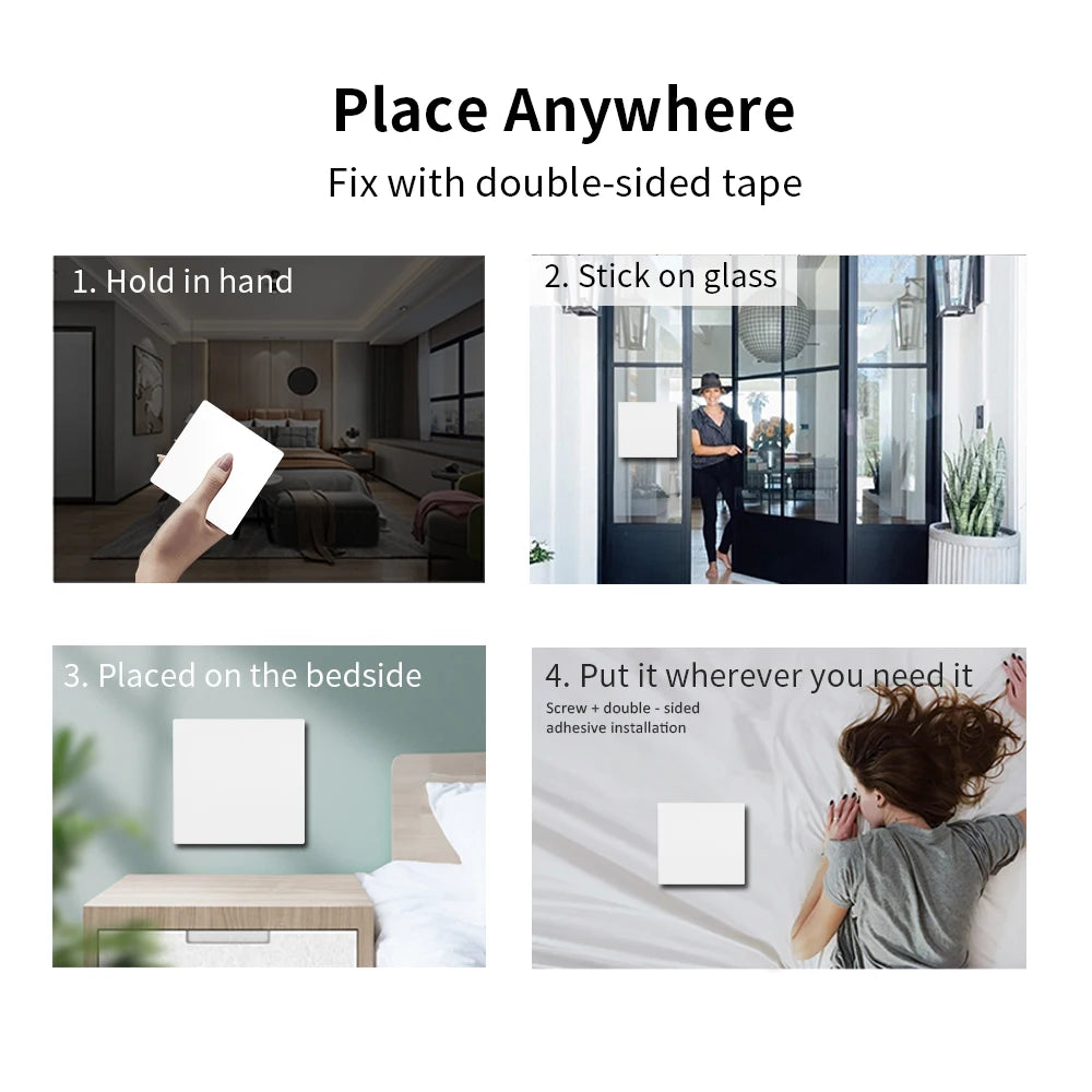 SIXWGH Smart Home Wireless 433mhz Light Switch House Improvement Self-Power Remote Controller Push Button Wall Switch Set - Stereotech