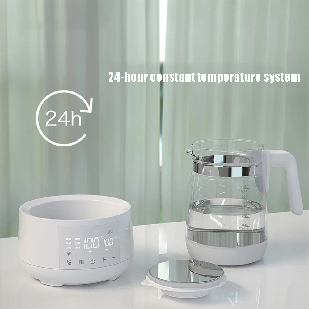 220V 800W 1.2L Electric Thermostatic Heating Water Kettle,Multi-function Baby Warm Milk Pot,With Remote Control,24 Hours Warmer