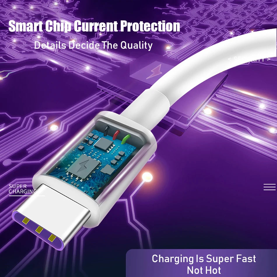10A 120W USB Type C Cable Super Fast Cables for Samsung Xiaomi Poco Huawei Honor Quick Fast Charger USB Charger Cable Data Cord
