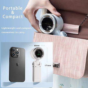 Portable Mini Fan 3600mAh Rechargeable Battery USB Fan Foldable Handheld Fan Turbo Bladeless Small Pocket Fan 5 Gear for Outdoor