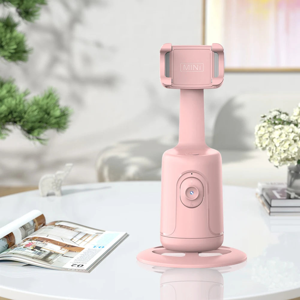 360 Rotation Follow-Up Gimbal USB Charging Monopod Gimbal Stabilizer Automatic Face Tracking Gimbal for Tiktok Live Photography