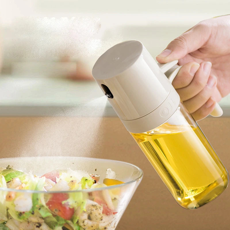 Oil Spray Bottle 250ml High Borosilicate Glass Cooking Oil Dispensers Olive Oil Sprayer Mister for Air Fryer Salad Baking - Stereotech