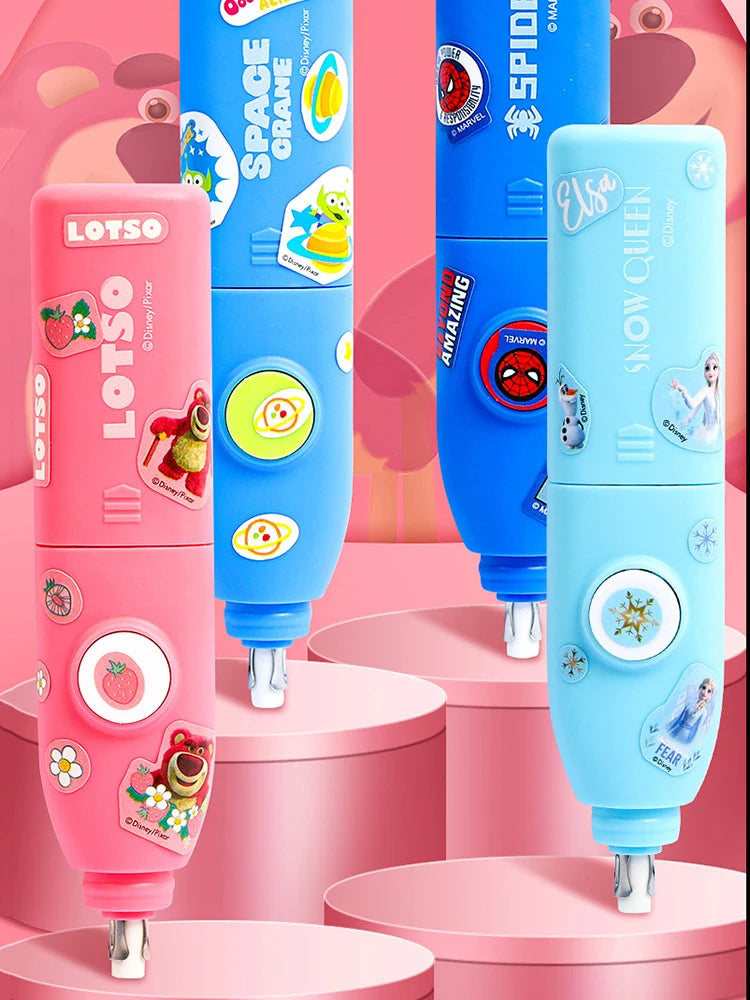 Disney Electric Eraser Spiderman Lotso Alien Eraser Effortless Correction Cleaning Mistake School Supplies Student Stationery