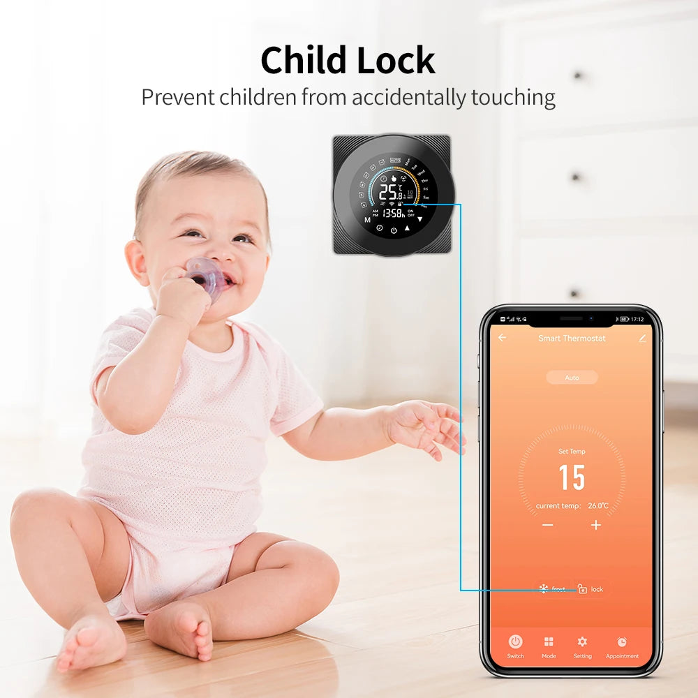 Tuya Wifi Thermostat Electric Floor Water/Gas Boiler Heating LCD Digital Touch Temperature Control Smart Life Google Home Alexa