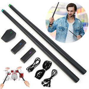 Somatosensory Drum Kit Portable Electronic Air Drumsticks Professional Electronic Drumsticks for Beginners Kids Adults