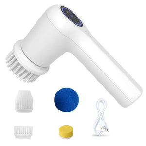 Electric Spin Scrubber Power Scrubber Cordless Cleaning Brush Shower Scrubber for Bathroom Floor Car Wheel Tub Tile 4 Heads