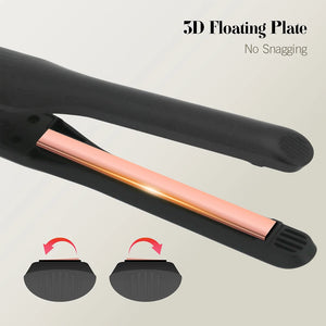 Hair Straightener Curler 450°F Professional Titanium Thinnest Plate Pencil Flat Irons For Short Hair Men's Beard Styler 100-240V
