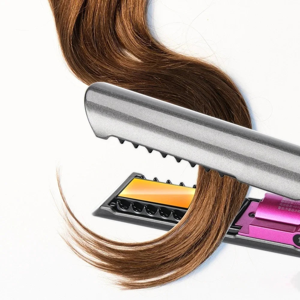 Portable Hair Straightener with Charging Base Wireless Straightening Iron Floading Plate and Comb PTC Hair Straightening Device - Stereotech