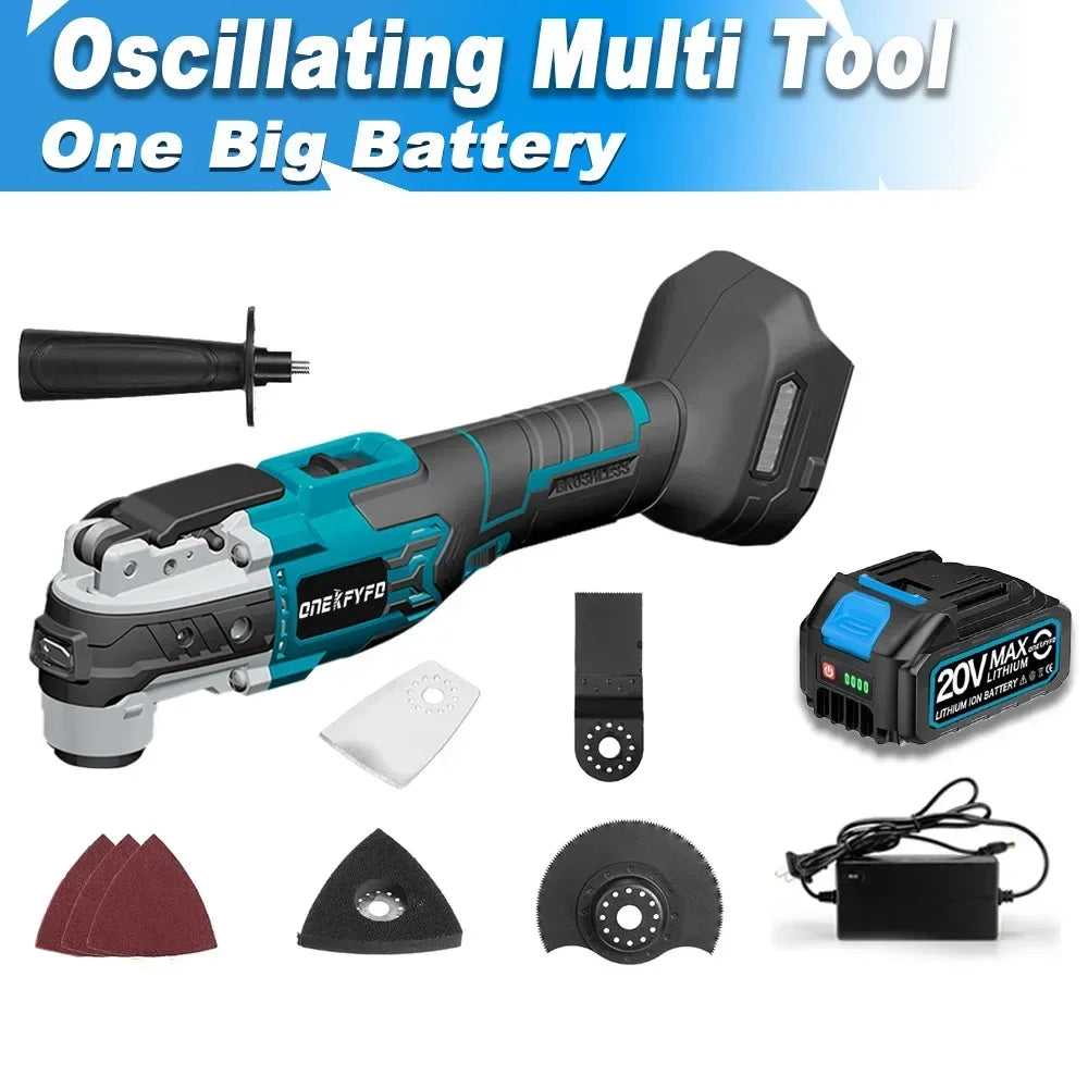 Brushless Electric Oscillating Multifunction Tool Wireless Woodworking Cutting Variable Speed Trimmer Saw For Makita 18v Battery