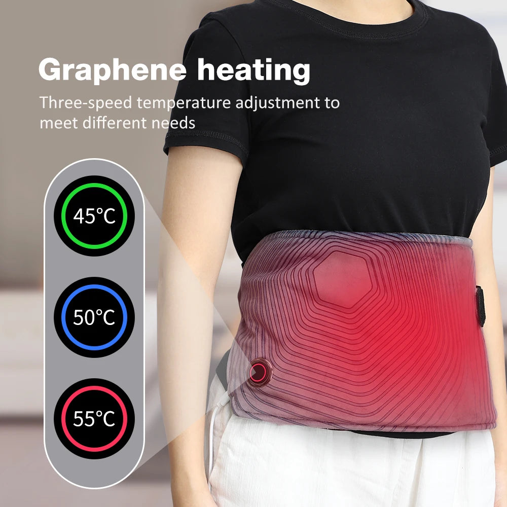 Electric Heating Belt USB Hand Warmer Hot Compress Therapy Abdominal Waist Massage Belt Menstrual Relief Pain Uterus Warming Pad