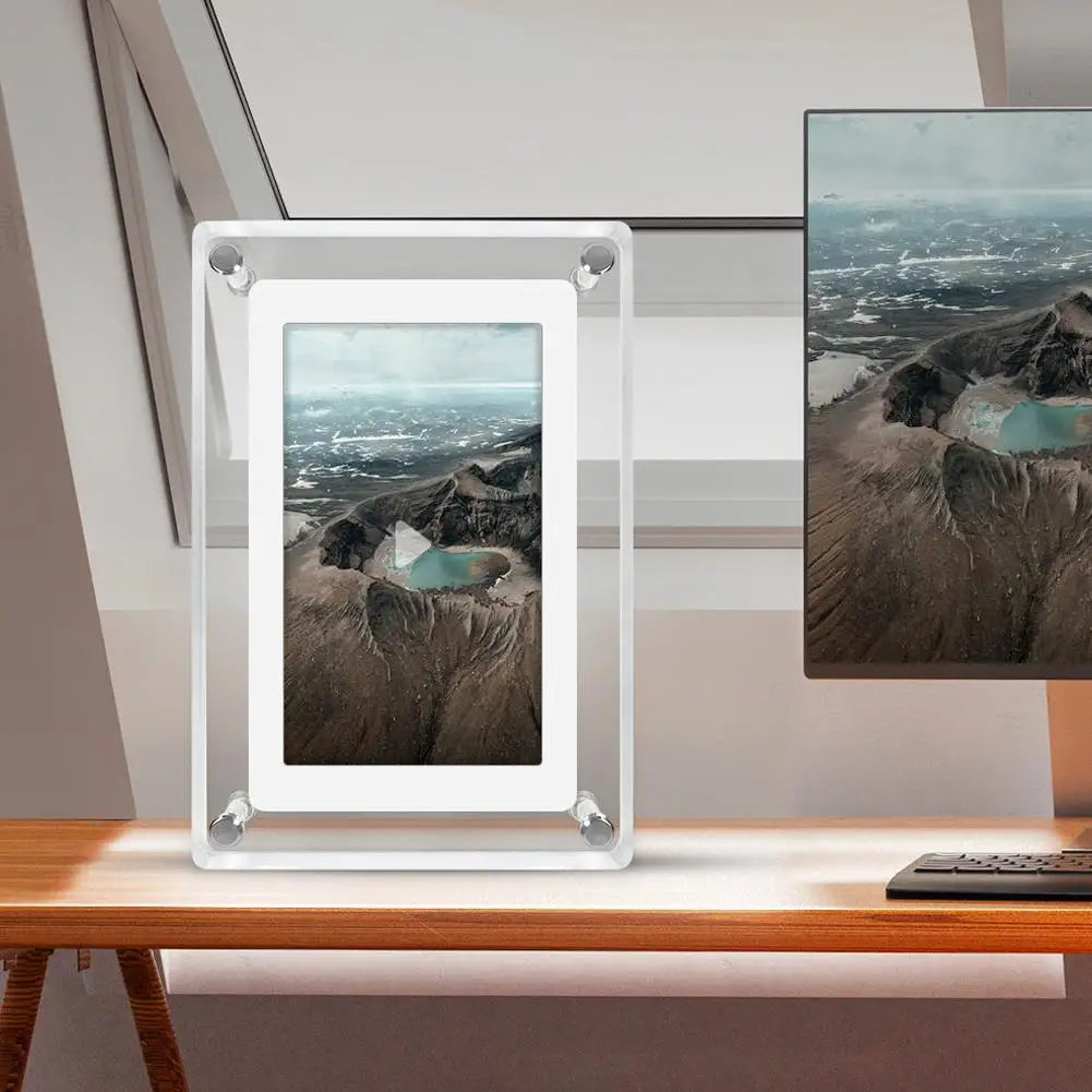 Acrylic Digital Photo Frame 5 Inch 1200mAh Vertical 4G Screen Frame Retrato IPS Porta Memory Digital Battery Display Photo X6I8