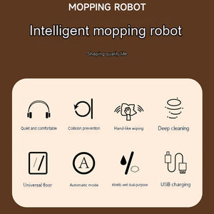 Intelligent Mopping Robot Household Wet And Dry Mopping Machine Portable Rechargeable Cleaning Machine Vacuum Cleaner
