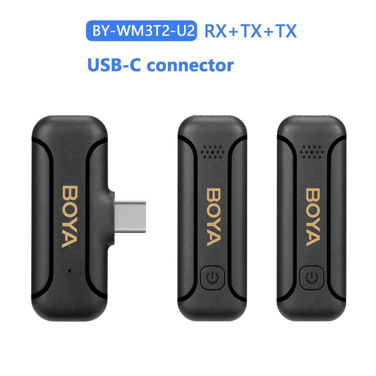 BOYA BY-WM3T2 Professional Wireless Lavalier Lapel Mini Microphone for iphone ipad Android Live Broadcast Streaming Vlogging