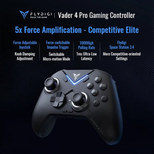 Flydigi Vader 4 Pro Game Controller Gamepad Athletic Elite Handle Wireless Gaming Controllers With Hall Rocker For Xbox Steam Pc
