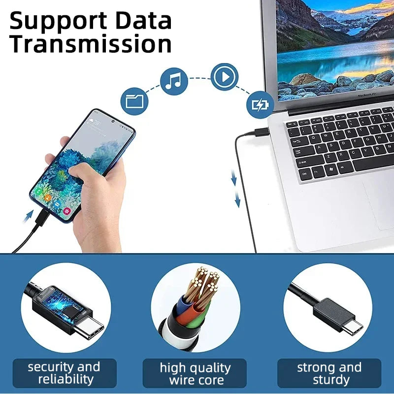 USB C Charger For Samsung Galaxy S24 S23 S22 S21 S20 Ultra S10 Plus A54 5G Super Fast Charger Type C - Stereotech