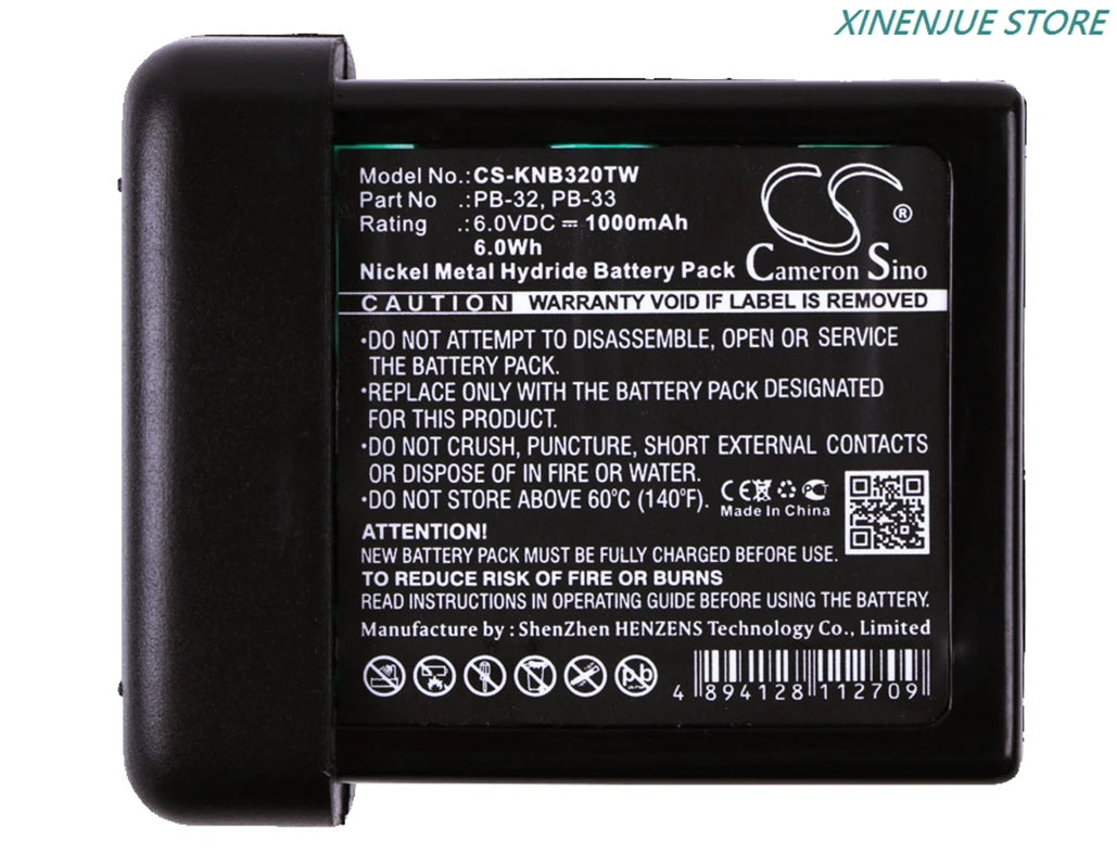 Two-Way Radio Battery PB-32/33/34 for KENWOOD TH-22/22A/22AT/22E/20B/30B/42/42A/42AT/42E/79/79A/79E/208/308,TK-208/308/44AT/79AT
