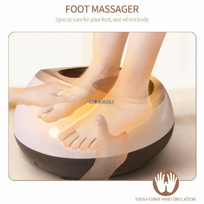 Electric Shiatsu Foot Massager Health Care Heating deep Kneading Scraping Vibration Air Compression Massage Therapy Anti-stress
