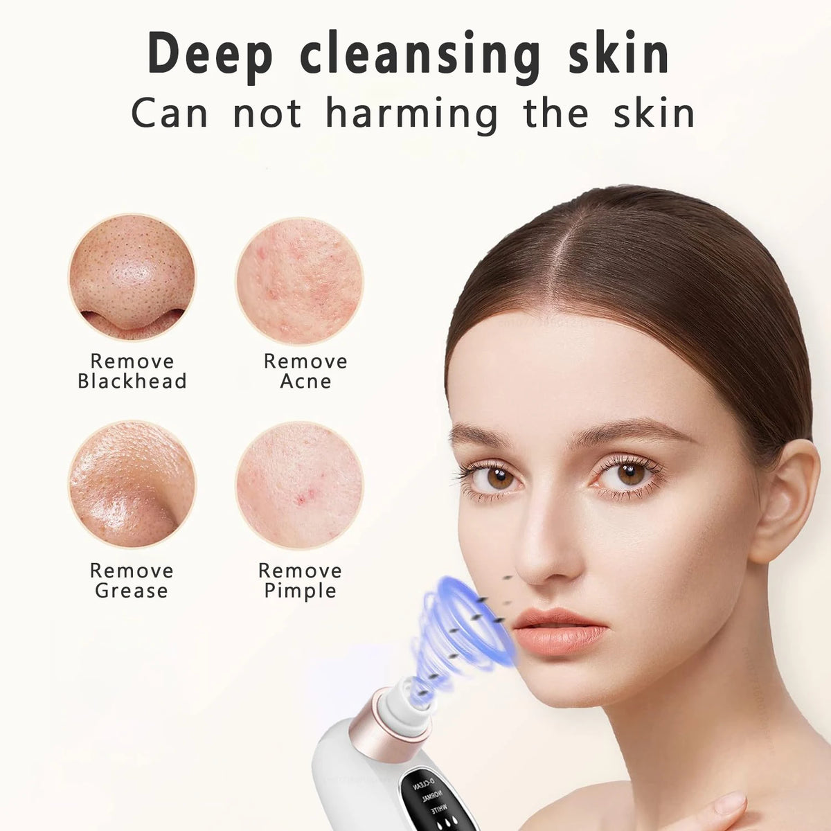 Blackhead Remover Pore Vacuum Face Cleaner Electric Pimple Acne Black Head Removal USB Rechargeable Water Cycle Black Dot Remove - Stereotech