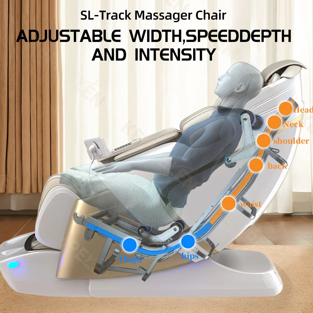 3 Year Warranty Dual-core 4D SL-Track Zero Gravity full body Massage Chair Home 3D Thai Stretch Electric leg lift Massage Sofa