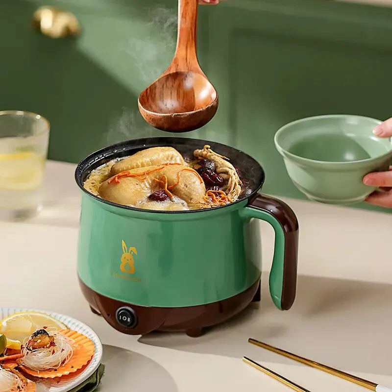 Mini Electric Cooker For Home Kitchen 2 People Food Noodle Single/Double Layer Multifunction Non-stick Pan Steam Cooking Machine - Stereotech
