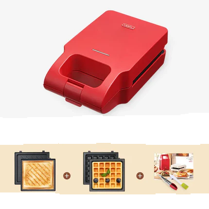 Mini Sandwich Machine Breakfast Maker Multi Cookers Toasters Electric Ovens Hot Plates Bread Pancake Waffle Donuts - Stereotech