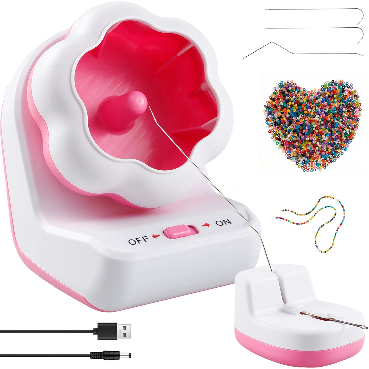 Electric Bead Spinner Automatically Clay Bead Spinner Fast Beading Bead Spinner Machine Effortless Electric Bead Bowl Spinner