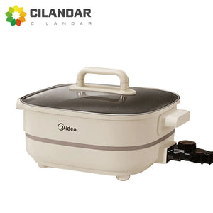 Electric Hot Pot 6L Large Capacity Household Integrated Electric Cooking Pot Multi functional Stir Fry Stew and Grilled Fish Pot