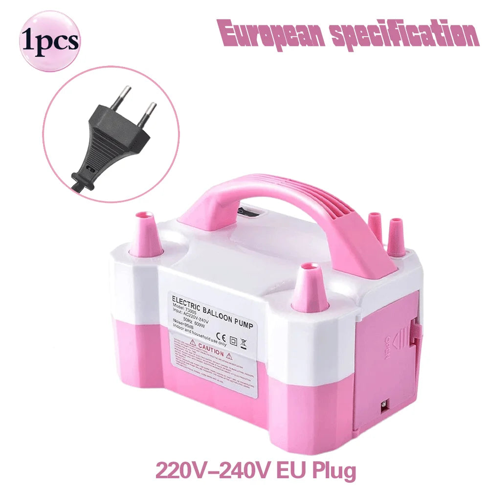 High-voltage Double-hole AC Portable Electric Balloon Pump US-Plug EU-Plug 110V/220V Balloon Air Pump Inflator For Party Wedding