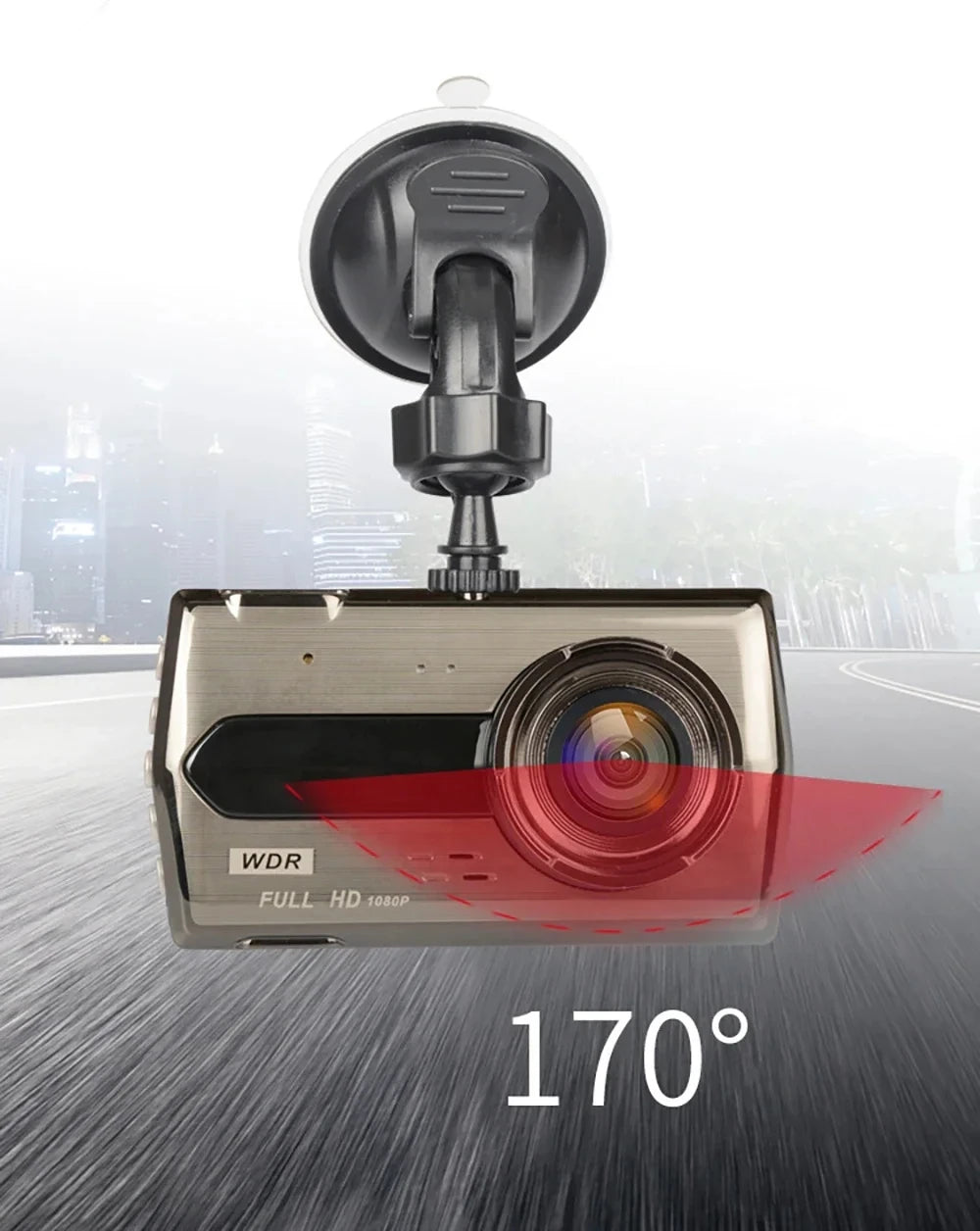 Car DVR 4 lnches Full HD 1080P Dual Lens Rear View Dash Cam Vehicle Camera Video Recorder Auto Motion Detector Reverse Image