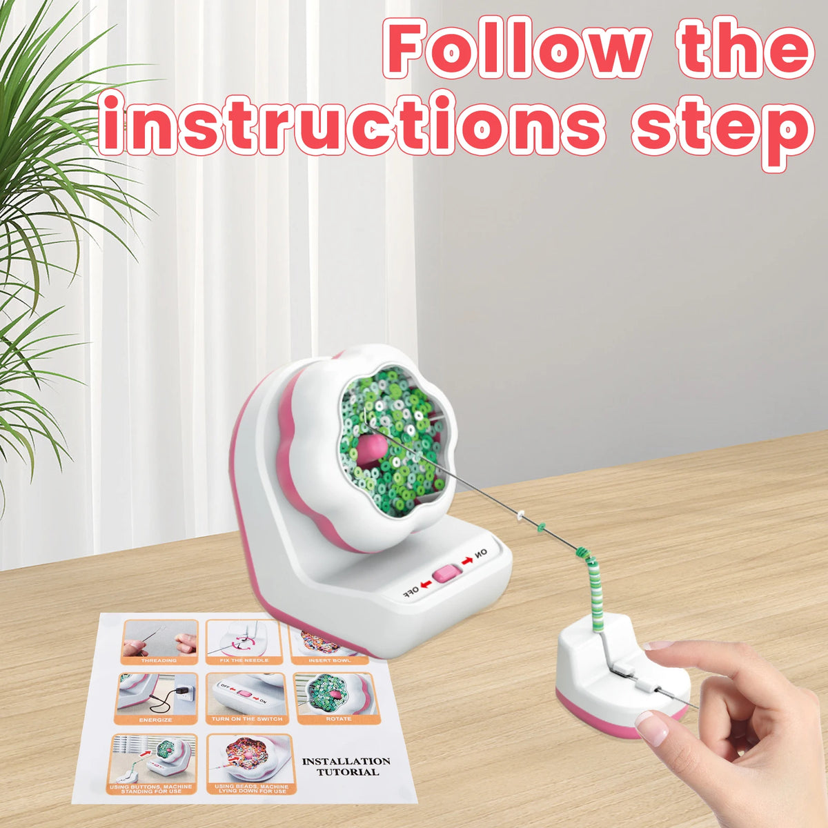 Electric Bead Spinner Automatically Clay Bead Spinner Fast Beading Bead Spinner Machine Effortless Electric Bead Bowl Spinner