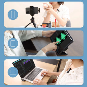 BOYA BY-WM3T2 Professional Wireless Lavalier Lapel Mini Microphone for iphone ipad Android Live Broadcast Streaming Vlogging