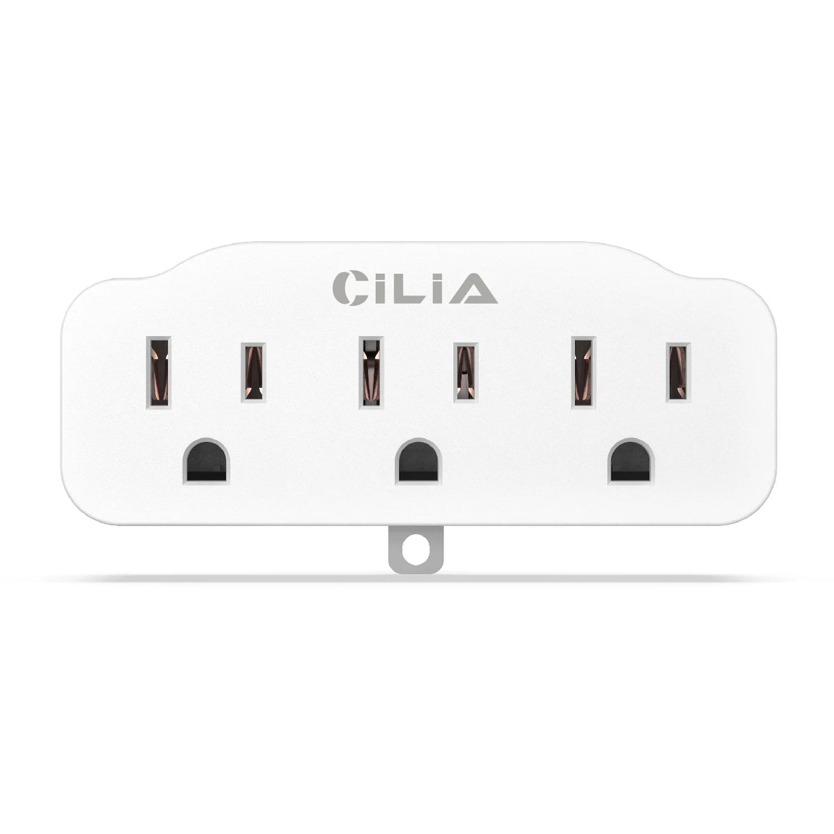 CILIA 3 Outlet Extender Grounded Wall Adapter,outlet splitter,us plug,3AC,125V,15A,1875W，white/black,for home,office electrical