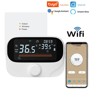 Tuya WiFi Smart Home Wireless Thermostat RF Battery Gas Boiler Water Heating Digital Temperature Controller Alexa Google Home