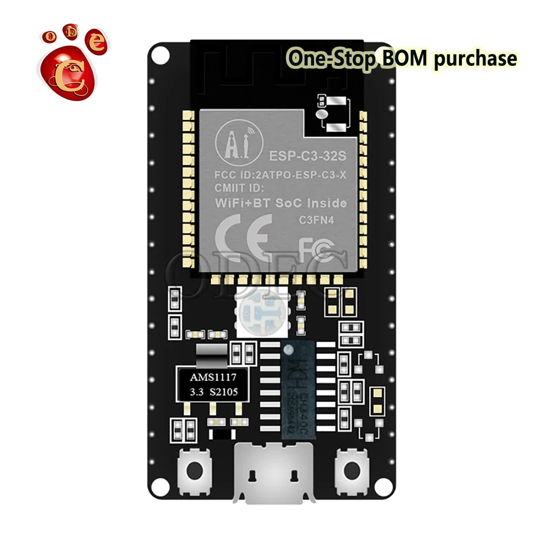 ESP32 C3 ESP32-C3 ESP-C3 ESPC3 ESP 12F 13 13U 01M low cost WiFi+ Bluetooth 5.0 series module development board ESP-C3-01M