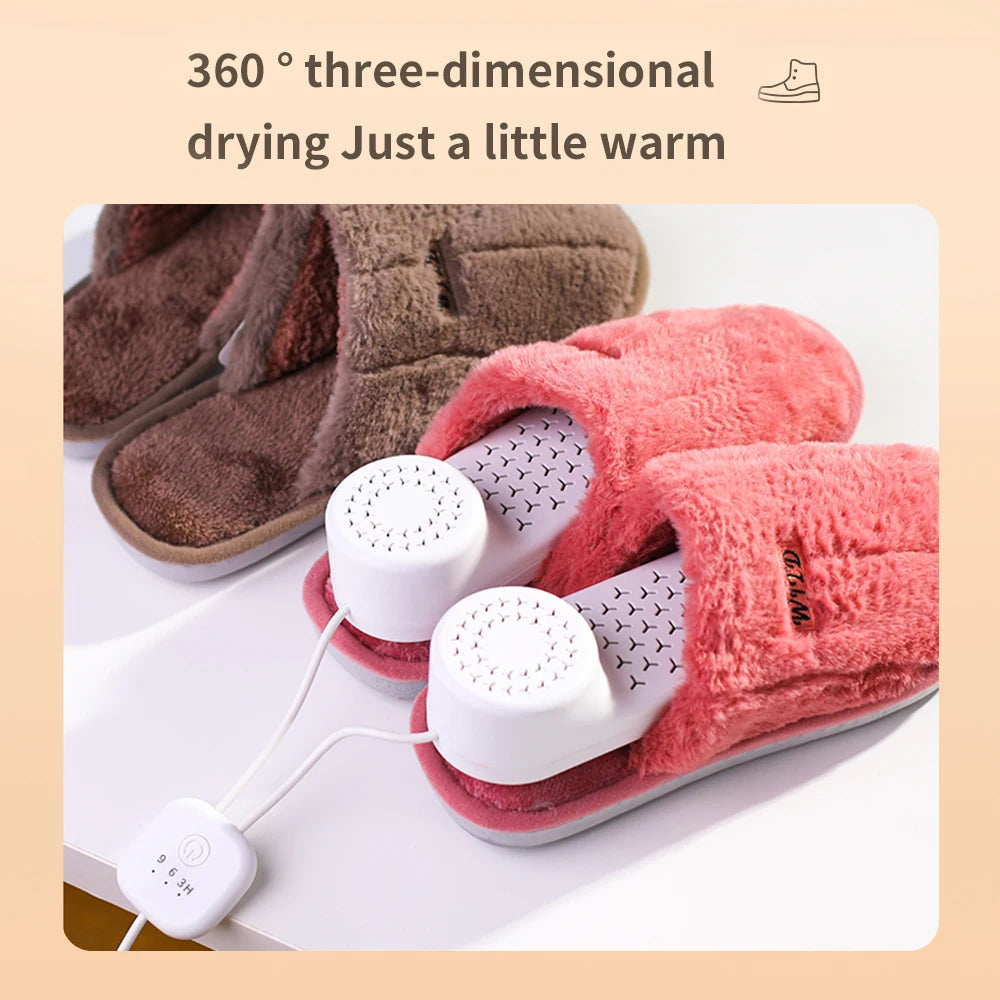 Shoe Dryer Warm Air Mute Timing Temperature Dry Deodorization Sterilization Dehumidifier Waterproof Portable Shoe Heater Winter