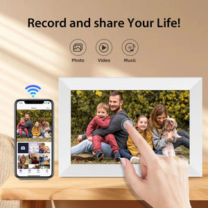 Cheapest 10.1 Inch Smart WiFi Digital Photo Frame 1280x800 IPS LCD Touch Screen Built in 32GB Memory Good Gift