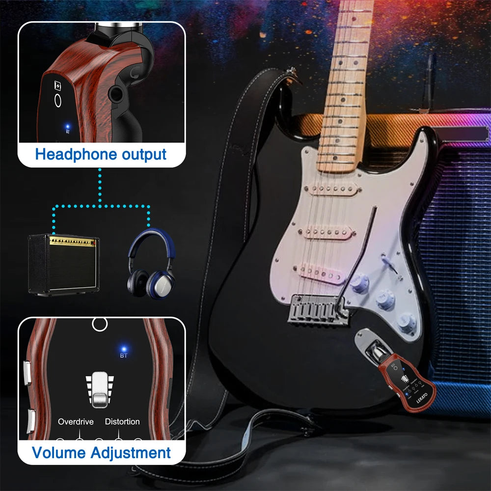 B6 Effector Bluetooth Rechargeable Electric Guitar Earphone Mini Amplifier Guitar Practice Effects Synthesizer with 5 Effects