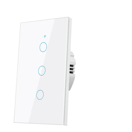 Tuya US WiFi Smart Wall Switch RF433 1/2/3 Gang No Neutral Wire Touch Sensor LED Light Switches Smart Home Alexa Google Home - Stereotech