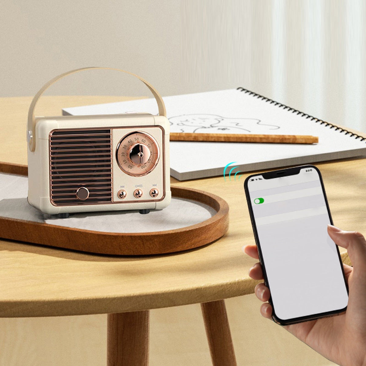 Bluetooth Compact Retro Speakers with Radio - Stereotech
