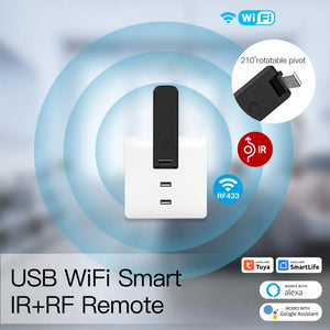 Smart Home Automation Usb Tuya Work With Alexa Home Wifi Remote Switch Wireless Voice Control Ir Rf Remote Controller - Stereotech
