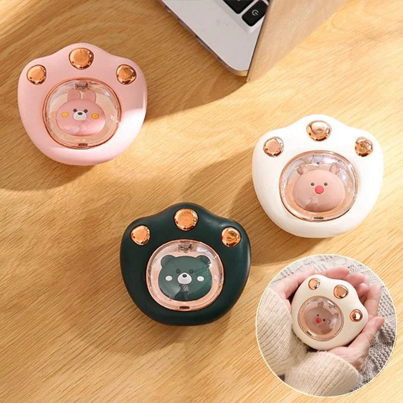 Mini Winter Reusable Hand Warmer USB Rechargeable Fast Heating Cute Cat Paw Hand Warmer Instant Heating Pack Cold Winter