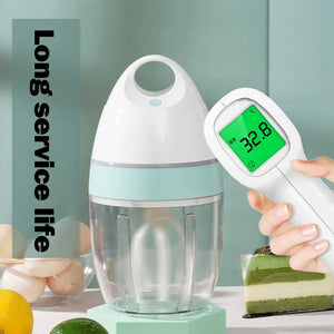 Electric Milk Frother Household Automatic Whisk Whipped Cream Mixer USB Rechargeable Food Blender Whisk Wireless Stand Mixer - Stereotech