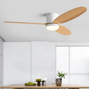 52inch Low Floor Ceiling Fan Light Black DC Remote Control Led Fan Llights Indoor Restaurant 110V 220V With Fan Chandelier
